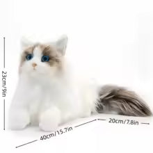 CuddleCat / Lifelike Plush Toy cat - soft ,comfort perfect for Simulation for elderly & Cute Pet compansion for children