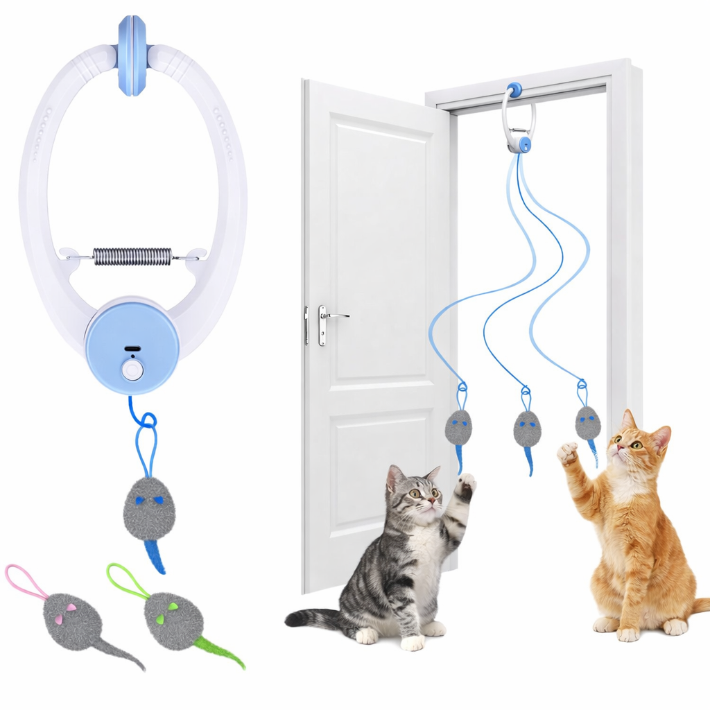 Automatic Flying mouse Cat Toy – Clip-On, USB Rechargeable, 3 Play Modes