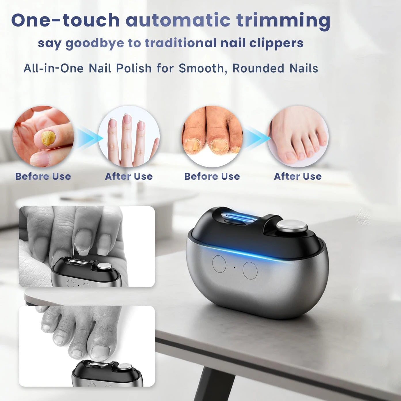 Electric Automatic Nail Clipper – Electric Nail Trimmer &amp; Polisher
