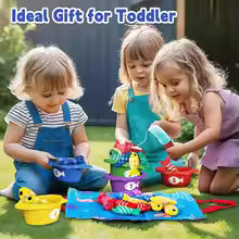Montessori Toys Cloth Fishing Game Toy with Stacking Cups Sorting Educational Learning Toddler Sensory Toy Gifts