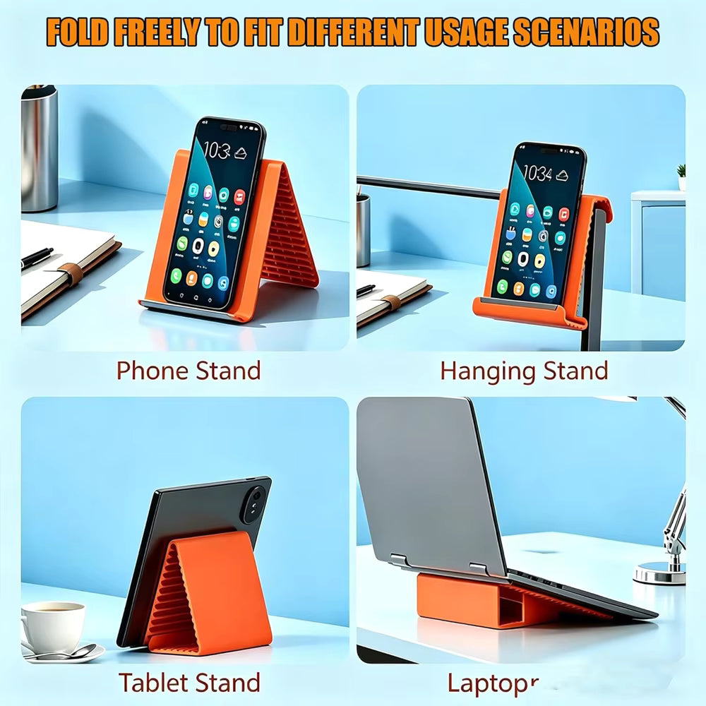 Multi-Device Silicone Holder 📱💻✨ – Mobile, iPad & Laptop | Foldable & Flexible