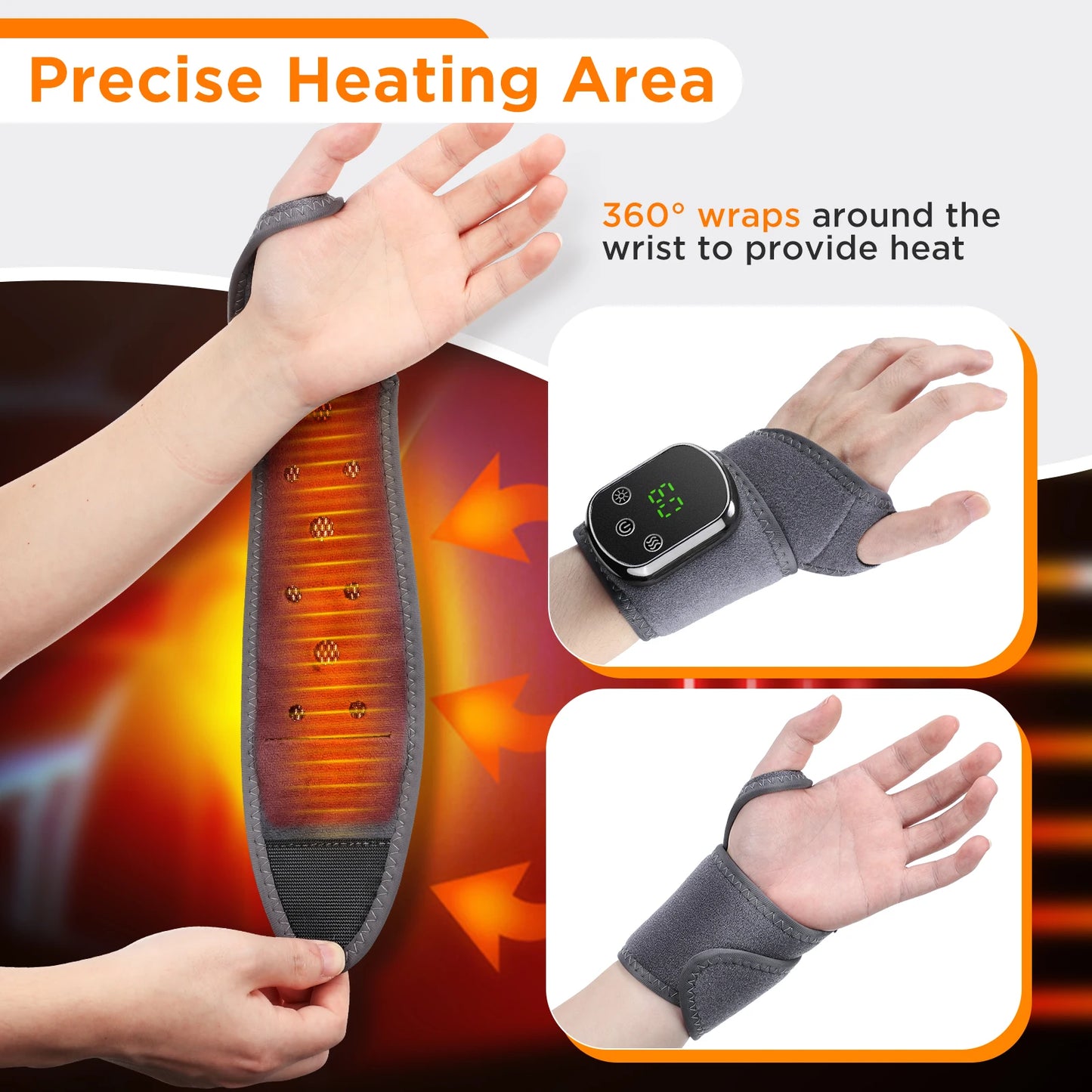 🖐️ Electric Heating Wrist Massager (3 Heating Levels)