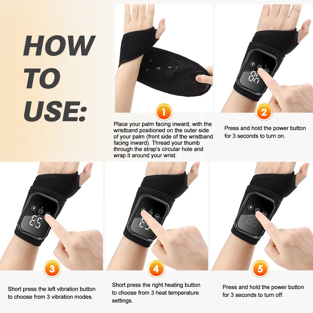 🖐️ Electric Heating Wrist Massager (3 Heating Levels)