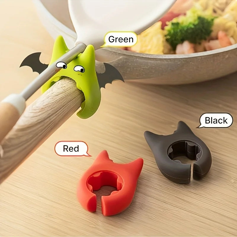 Universal Pot Side Spatula Holder – Heat‑Safe, Anti‑Scratch Clip