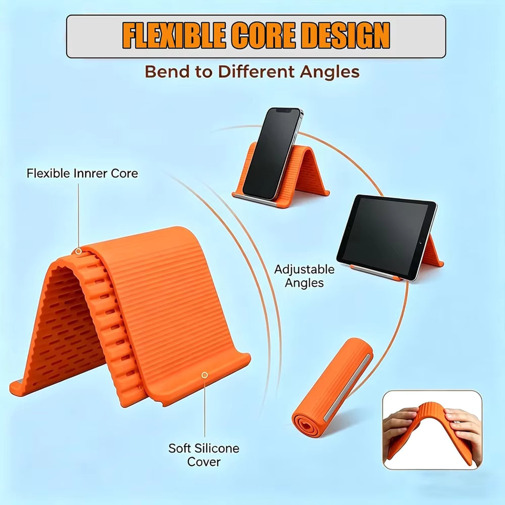 Multi-Device Silicone Holder 📱💻✨ – Mobile, iPad & Laptop | Foldable & Flexible